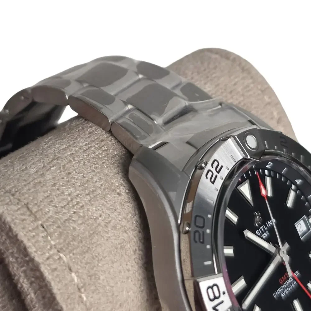 Breitling Avenger GMT 44 Black Dial Steel Mens Watch A32320101B1A1 Brand New Box